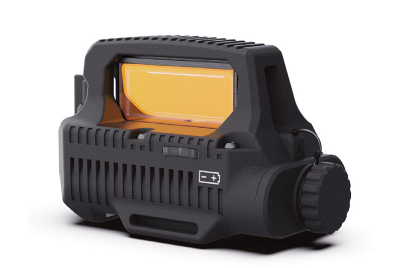 Compact optical sight with an orange lens