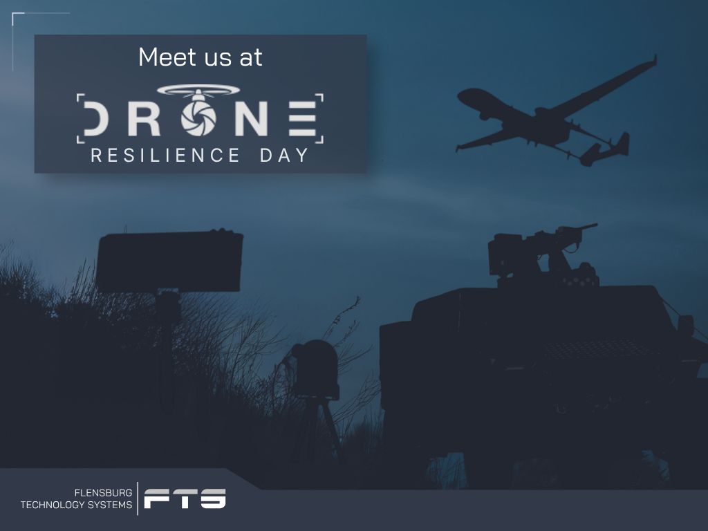 Event graphic with silhouettes: “Meet us at Drone Resilience Day”
